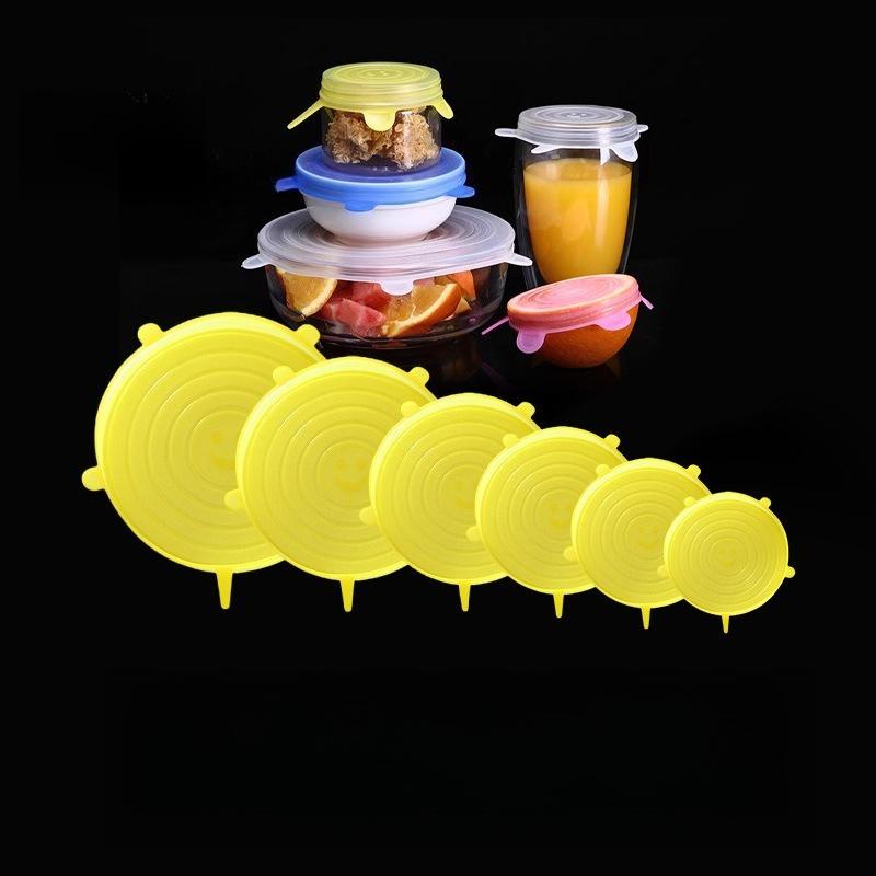 Coperchi in silicone di diverse dimensioni. 6 pezzi