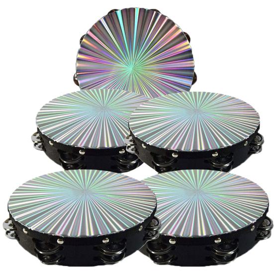 8/10 Inch Tambourine Double Row Metal Jingle Bells Percussion Music Instrument
