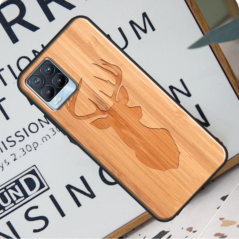 Wolf Bike Butterfly Wood For Realme GT Neo 2 GT Master C21 C3 8i 7 8 Pro Case Cover For OnePlus 9R 8T Nord2 9 Pro
