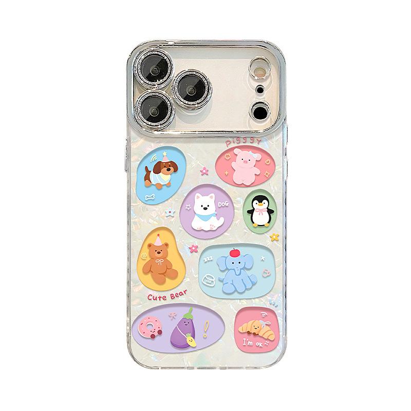 Color block animal bracelet for Apple 11promax mobile phone case iphone11 dopamine 11 all-inclusive lens film