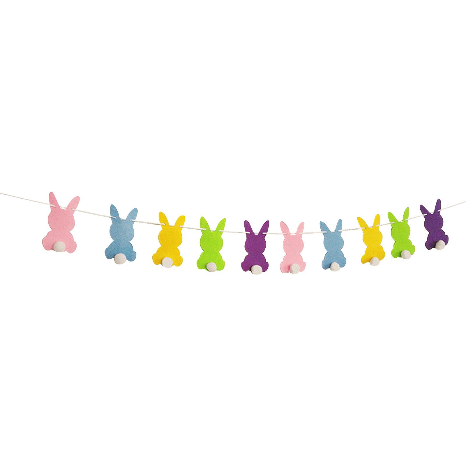

Easter Pennant Easter Banner, Easter Bunny Hanging Decoration For Indoor Outdoor Garden One Size