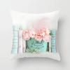 Country Style Retro Floral Pillowcase Fresh Rose Print Farmhouse Cushions Cover Sofa Seat Decorative Pillow Cover 45*45Cm