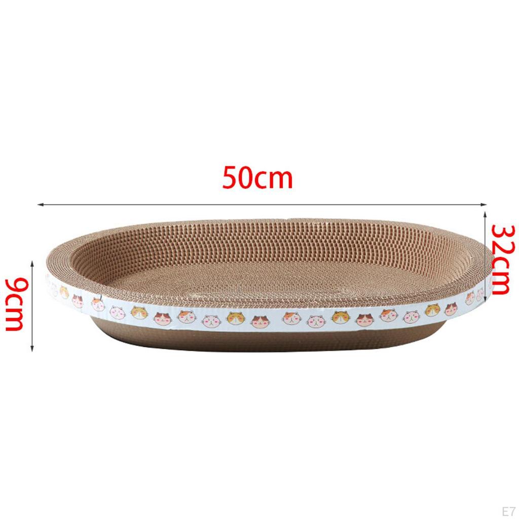 Cardboard Cat Scratcher Bed, Training Toy, Furniture Protection Lounge for Indoor Cats, Scratching