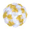 European & American Elegant Ribbon Flower Bridal Bouquet – Beaded Five-Flower Design