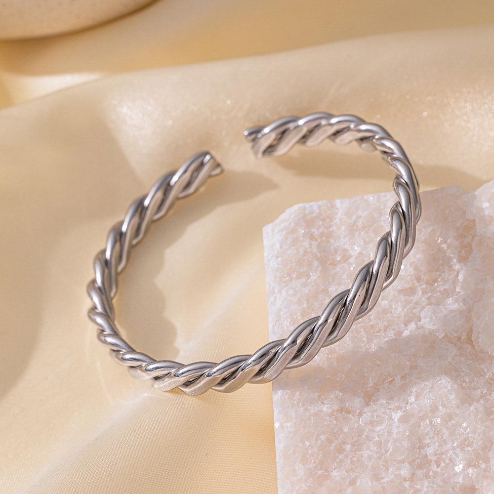 

ins новый женский модный простой браслет с вакуумным покрытием грубый кубинский браслет-цепочка