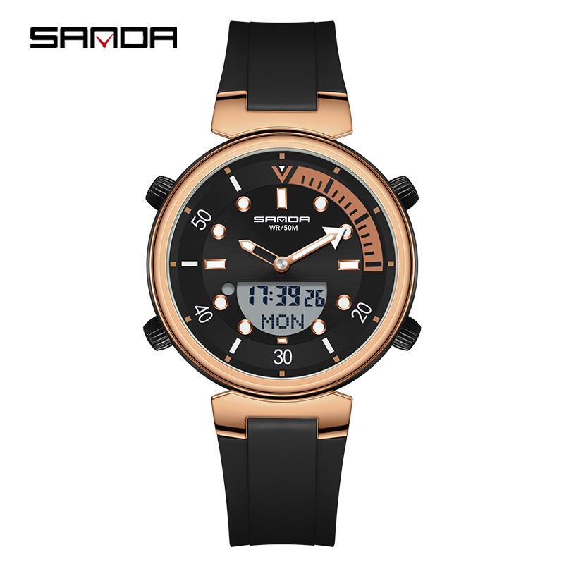 Sanda Luminous Waterproof Youth Fashion Multifunctional Watch