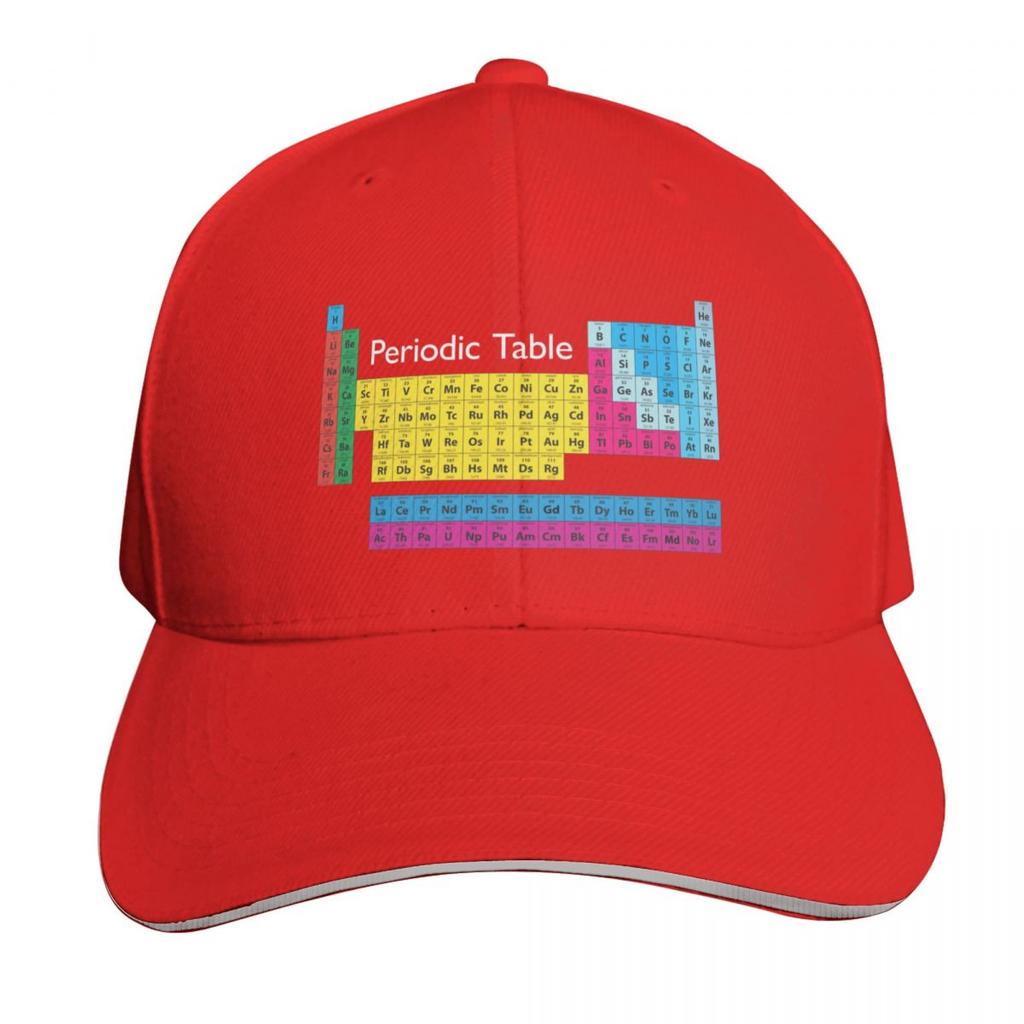 Periodic Table of EleUnisexts Baseball Cap Sports Cap Hood Luxury Brand Hiking Hat Women Beach Fashion Unisexs