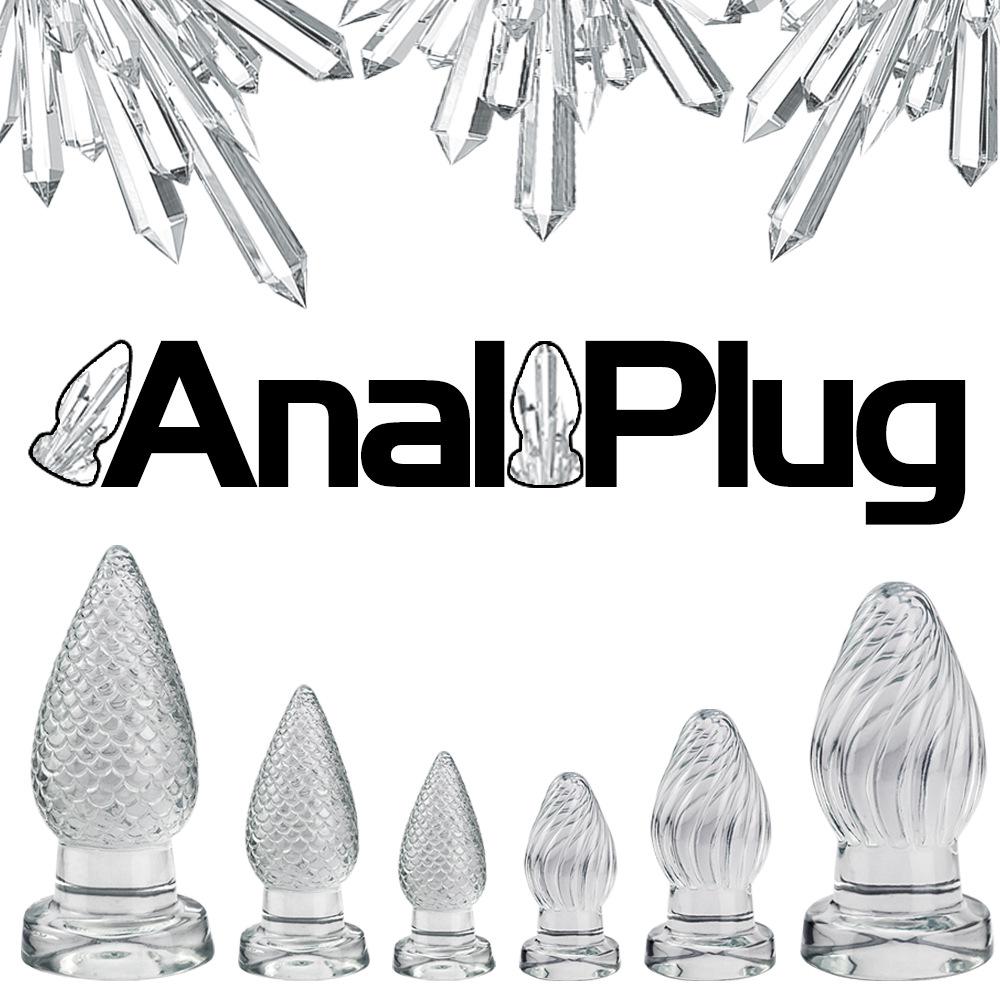 Multi-size Transparent Rear Hole Anal Plug with Suction Cup and Soft Stimulation for SM Play