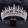 Baroque Gorgeous Crystal Tiaras and Crowns Bride Headdress Royal Queen Bridal Diadem Princess Wedding Crown Hair Jewelry
