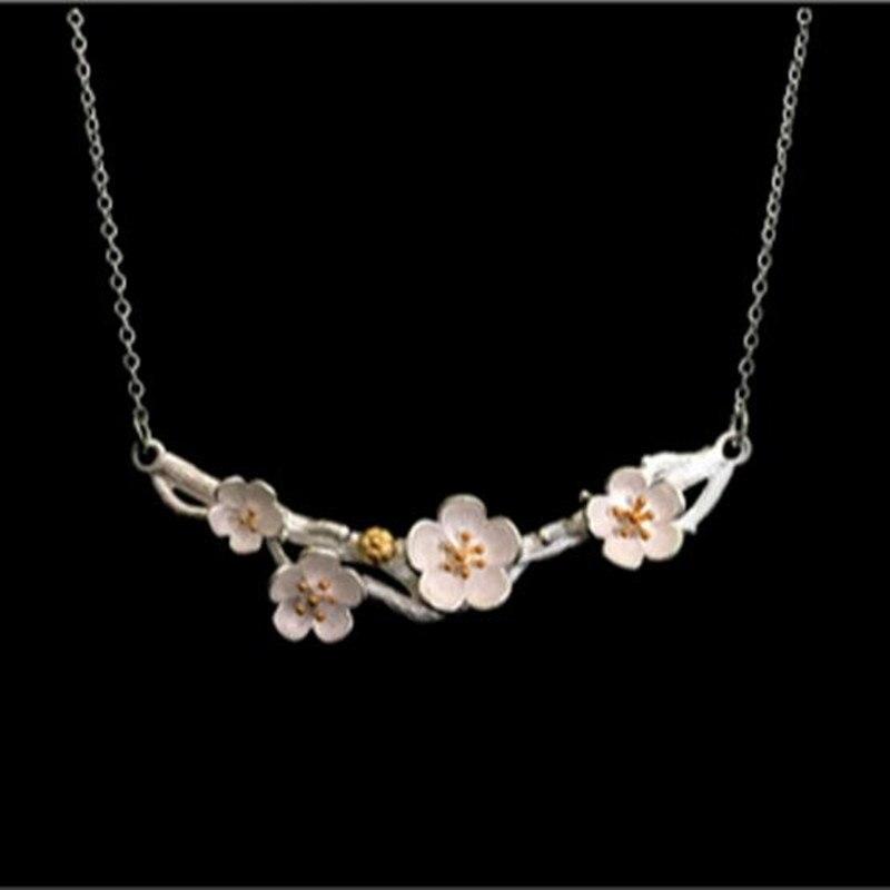 Fashion Trend Fashion 925 Sterling Silver Jewelry Exquisite Popular Personality Flower Bud Female Pendant Necklaces Xl036