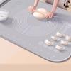 Food Grade Thickened Silicone Kneading and Rolling Mat, Non-Slip Cutting Board for Dumplings and Dough.