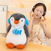 25/35cm New Simulation Penguin Doll with Headphones Plush Toy Cartoon Anime Cute Pillow for Children's Birthday Gift Fun Doll