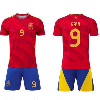 24-25 Spain Home Team No. 9 National Team Football Jersey Children'S Clothing Adult Set Size 14-3Xl