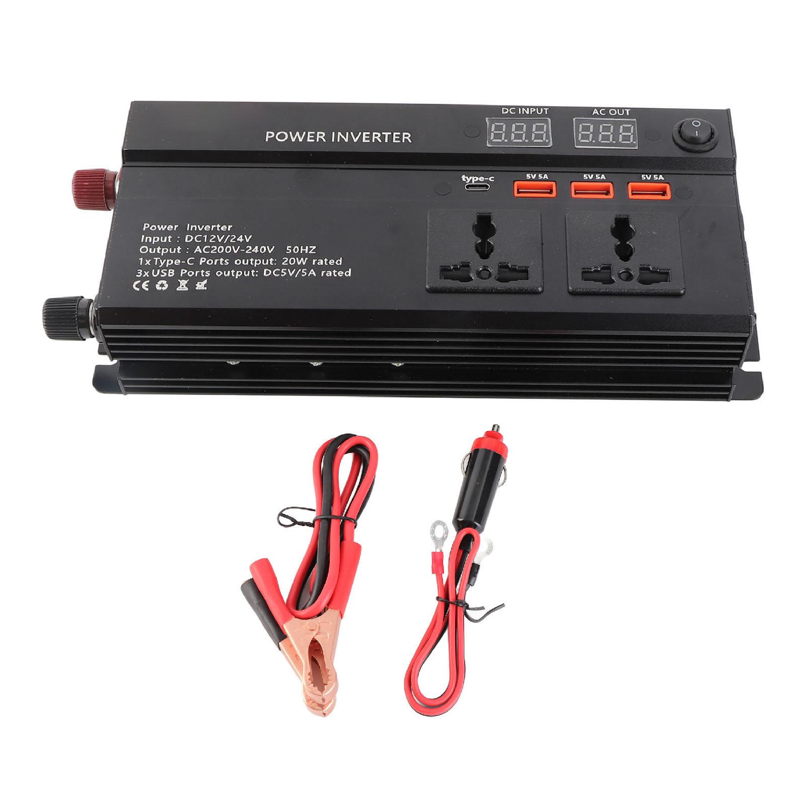 

4000W DC 1224V to AC 220V LCD Display Car Modified Sine Wave Power Inverter Converter