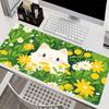 Blumenkatze Mauspads Erweitertes Gamer Schreibtischmatte PC Computer Tastaturmatte Heilendes Gummi Tischmatte kawaii Teppich Großes xxl-Mauspad