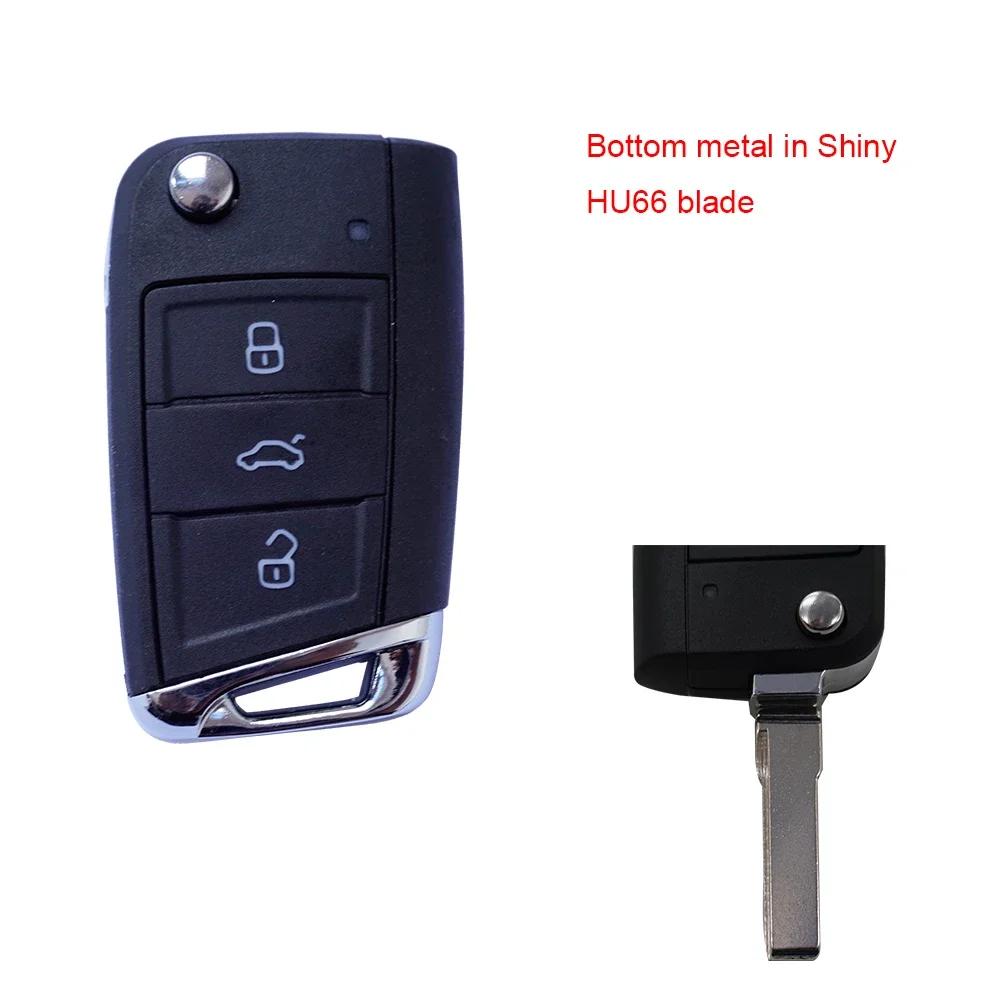 Cocolockey Fernbedienung Klappschlüssel Hülle Für Vw Polo Golf7 Mk7 Tiguan Für Skoda Octavia Kodiaq Karoq Für Seat Ateca Auto Zubehör