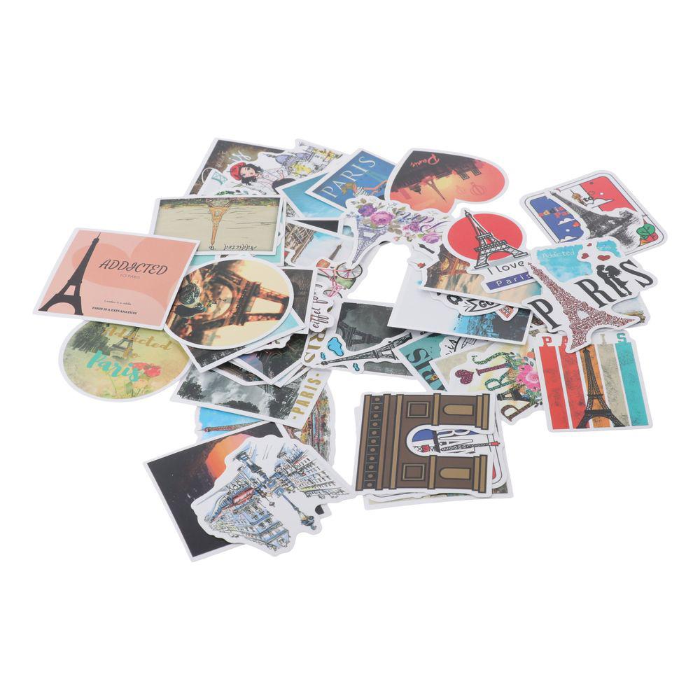 PG vinylové francouzské samolepky Paříž Voděodolné samolepky Eiffelova věž Pařížské samolepky na notebook