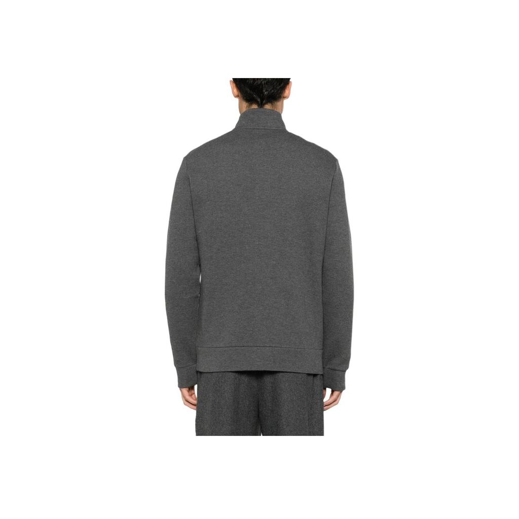 Polo Ralph Lauren Solid Logo Mock Neck Half-Zip Long Sleeve Sweater Men sweater Gray 710909883-003