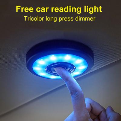 Luz de lectura de techo LED para Interior de coche, lámpara de techo magnética con carga USB para vehículo