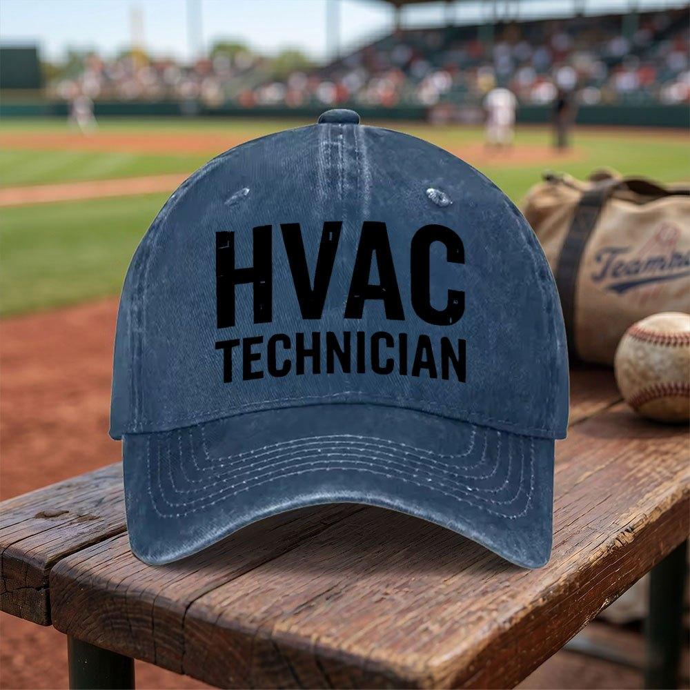 HVAC TECHNICIAN Baseball Cap Adjustable Buckle Washable Unisex Lightweight Breathable Hat for Unisex Women Daily Wear Travel Gifts
