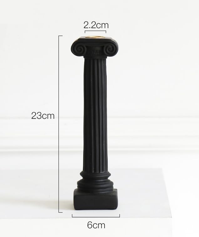 [Good in three directions] Impressive figma Arts Diorama Photography Figures and Accessories Ancient Greek and Roman Style Pillars (Black 23cm x 2)