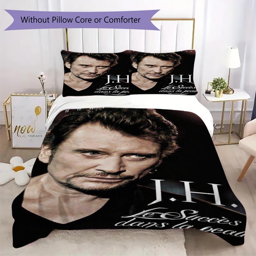French legendary rock singer and actor Johnny Hallyday provides comfortable bedding covers and pillowcases for home use (without core) K21