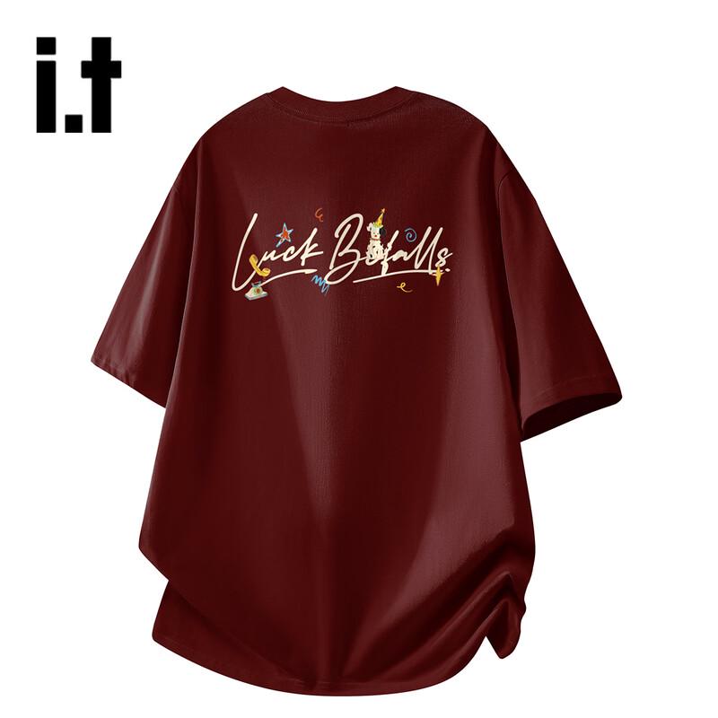 Izzue Unisex Cotton Letter Print T-Shirt