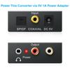 Conversor de Áudio Digital para Analógico 3,5 mm Óptico Coaxial para AV RCA Adaptador de Áudio Estéreo para TV Sistema de Som Home Theater