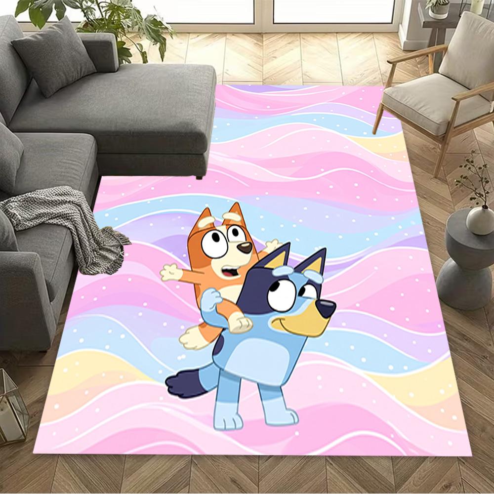 Bluey Bingo Adventure Floor Mat Suitable for Entryway Outdoor Living Rooms Kitchen Antislip Carpet Office home decor