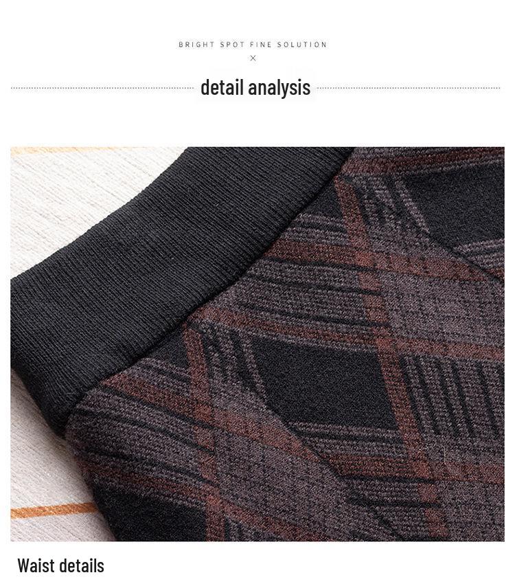Plaid A-Line Knit Midi Skirt with Elastic Waist - 2025 Autumn Collection