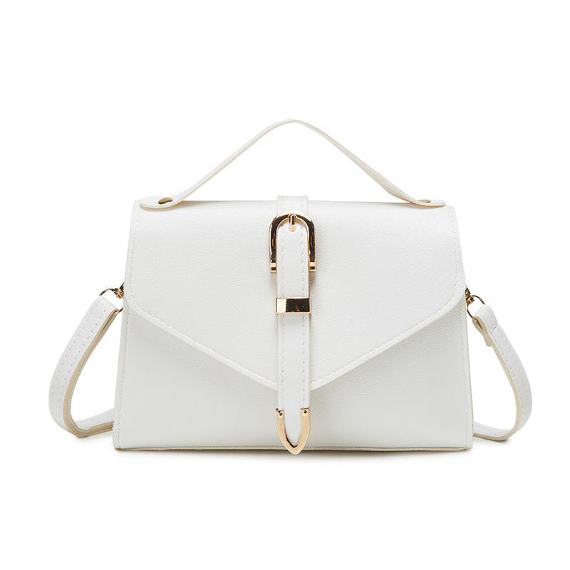 Personalized trend belt women's bag new fashion portable messenger bag solid color shoulder messenger small square bag
