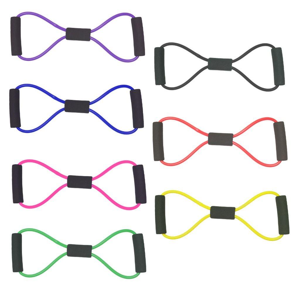 TPE Yoga Stretch Band 8-shaped Elastic Band High Quality Yoga Belts  Home Fitness Equipment