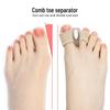 Elastic Perforated Fabric Toe Sleeve and Adjustable Bunion Separator with Transparent Silicone Cap