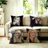 Pop Actress EEmma Stone Square DoubleSided Printed Pillow Case Bedroom Bedside Pillow Sofa Cushion Cover