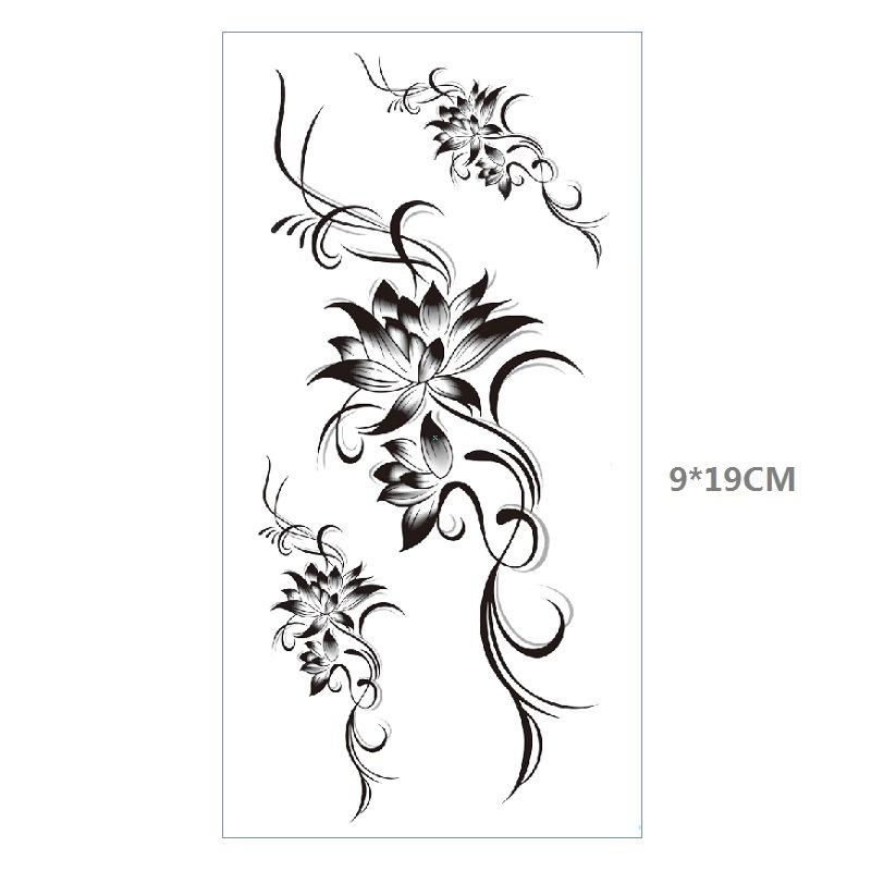 

Мелановый цветок бабочка рука бедро крышка татуировки наклейка водонепроницаемый имитация вечеринка одноразовый временный стикер 9*19MM