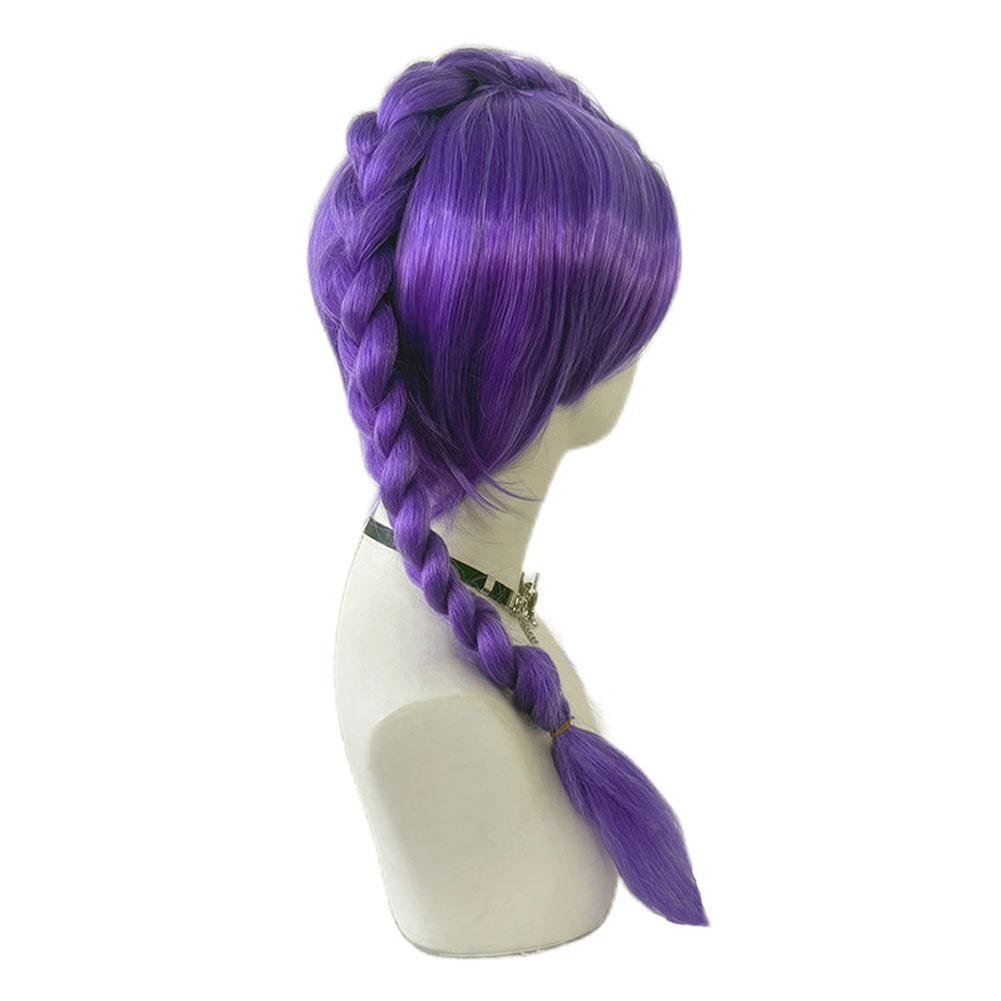 Cosplay Wig Hunters Cosplay Women Cosplay Long Hair Nails Wigs Wig Full Head Cover With Purple Long Hair Fried Dough Twists