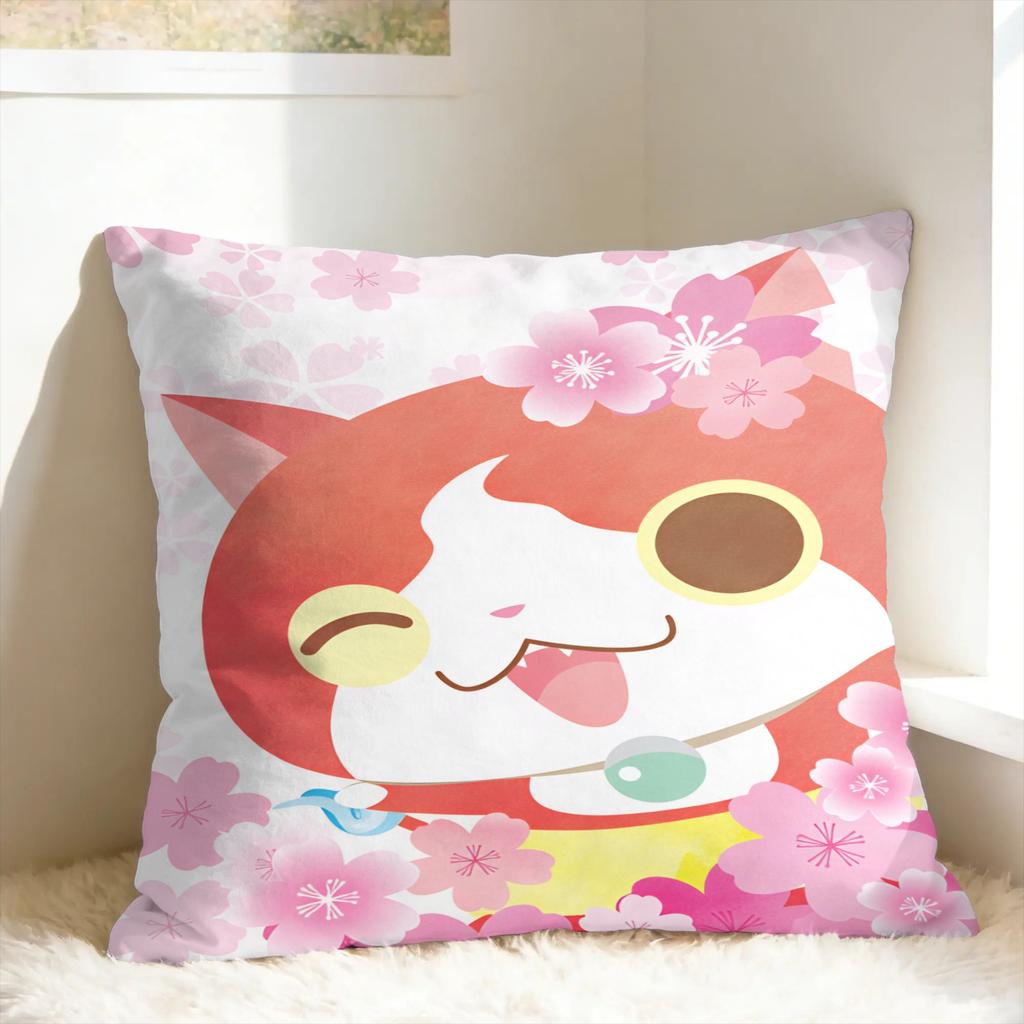 Pillow Cover Anime Yokai Cute Watch Maple Vintage Pillow Case For Sofa Home Decoration Pillowcases