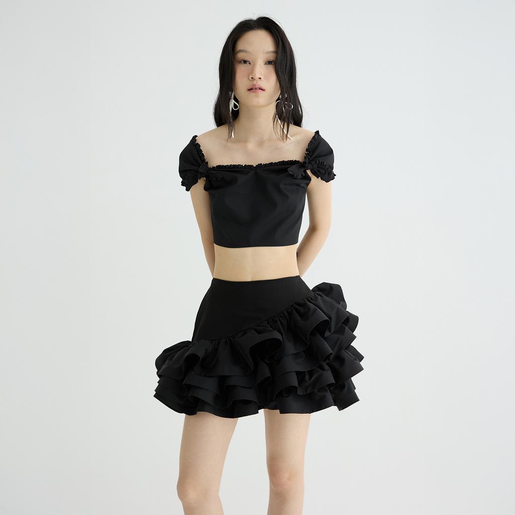 Leobyui Sliding Cake Skirt Black