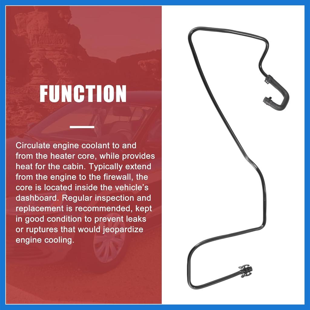 Coolant Radiator Reservoir Tank Overflow Hose Fit for Ford Fiesta S SE 1.6L 2011-2019 No.8V2Z-8B081-B/8V2Z-8B081-A - Pack of 1 Auto Accessories