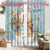 2pcs, 2D FLAT PRINTING Curtains (Without Rod) Winter Joy Christmas Holiday Curtains with Digital Printing Versatile Polyester