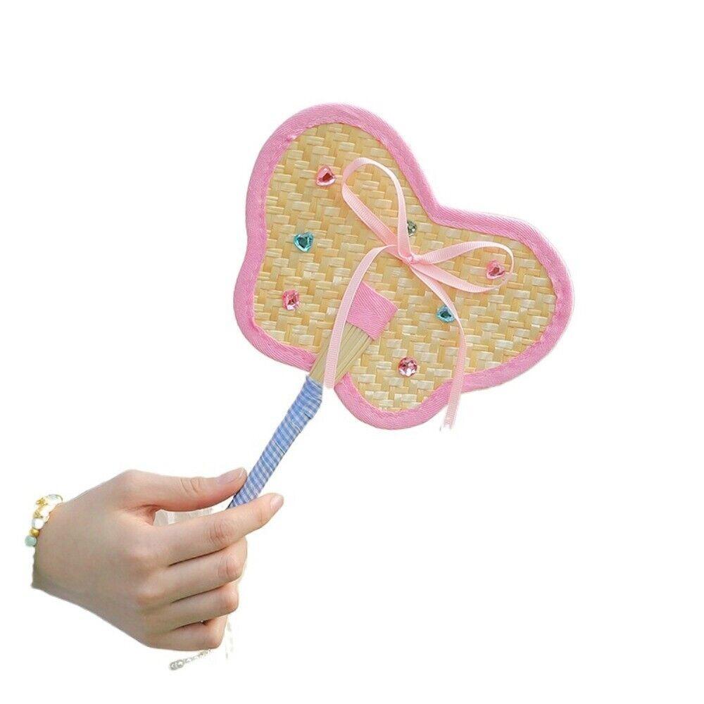 Hand-cranked Pu Fan Bamboo Handheld Fan Portable Bamboo Weaving Fan Home Decor