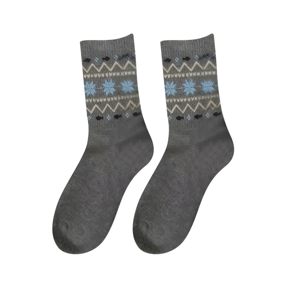 1/4 Pairs Warm Medium Tube Tights Anti-Cold Mid-calf Socks Harajuku Stacked Socks Autumn Winter