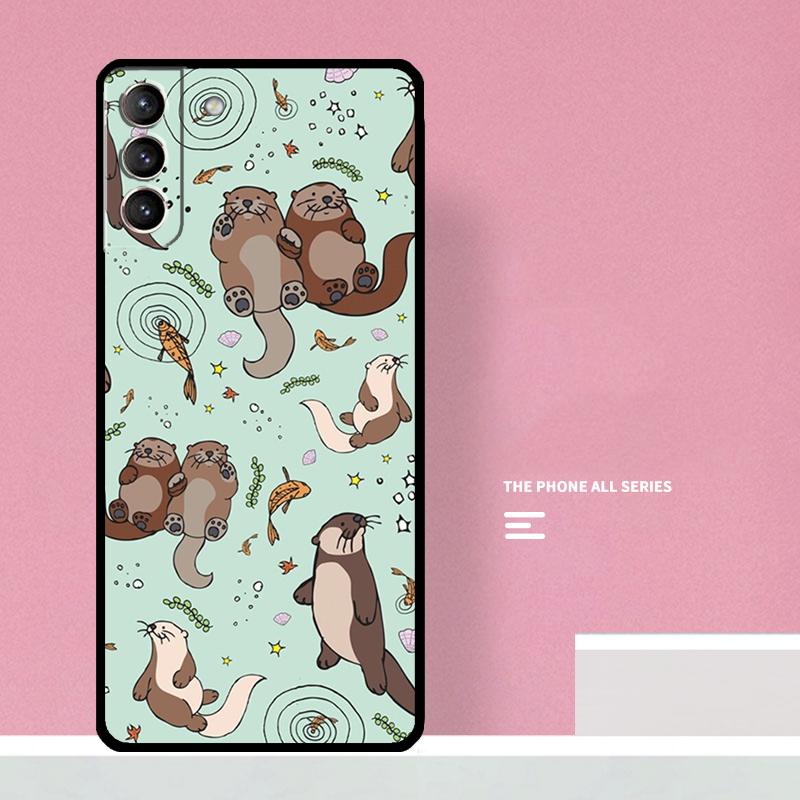 Sea Otter Pattern Phone Case For Samsung Galaxy S26 S23 Ultra S20 S21 S22 S24 S25 Plus S10 S25 FE Cover Coque