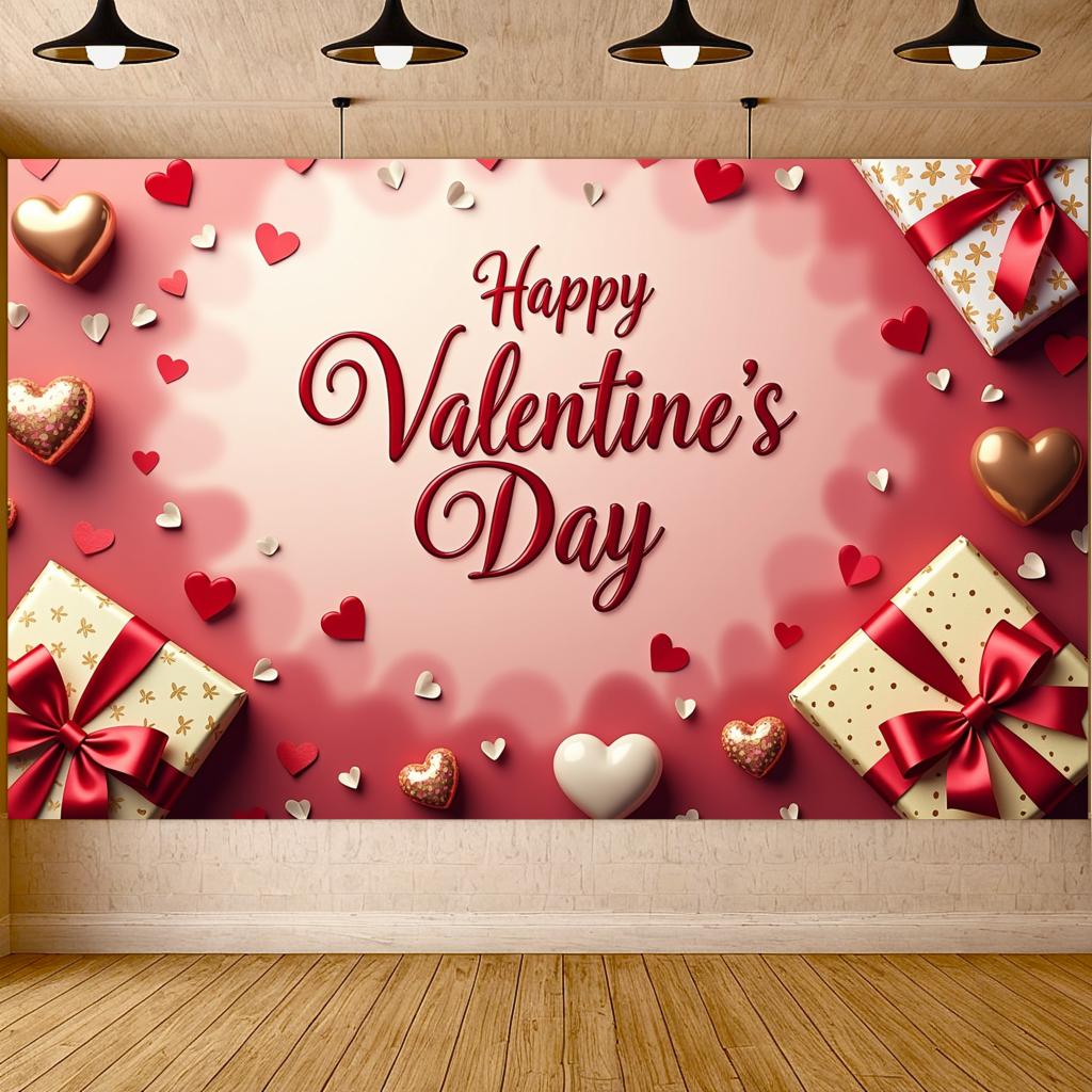 Heart-shaped Gifts Decorative Romantic Customizable Backdrop Festive Hearts for Photo Booth