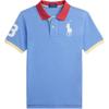 Polo Polo T-Shirt Color Block Trim Logo Embroidery Short Sleeve Polo Kids Tops Harbor-Blue CWPOKNIY8021125-430