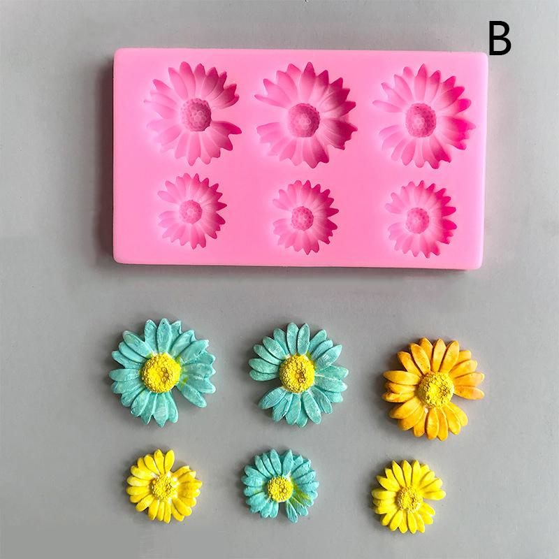 3D Daisy Silicone Candle Mold Aromatherapy Soap Mold For Candle Making Kit Diy Flower Handmade Candle Clay Mold B