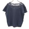 Leilian French sleeve knit 13 Charcoal Navy Women Used