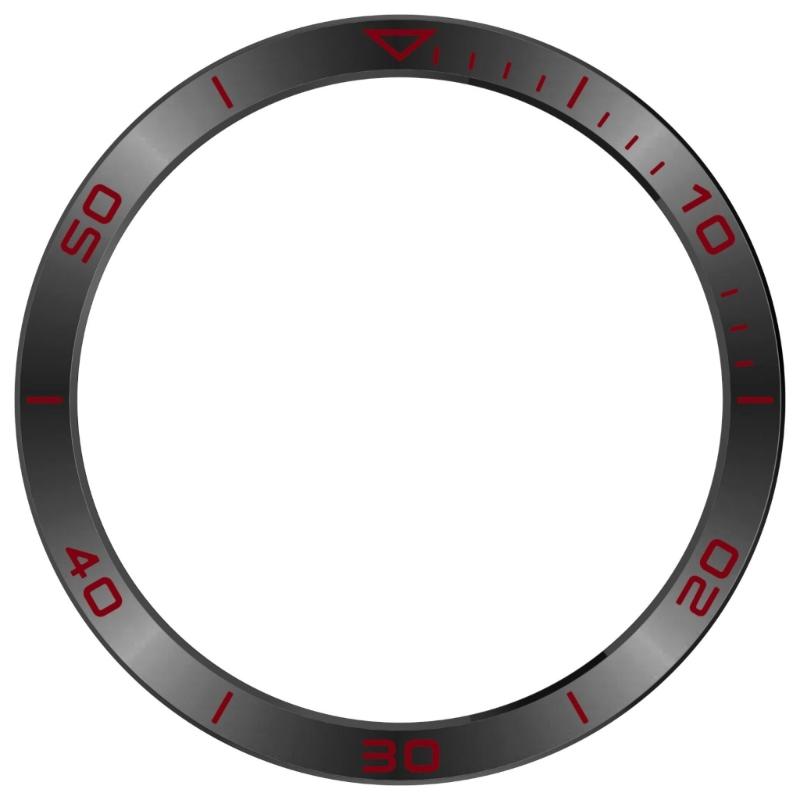 

Bezel Rings Stainless Steel Protective Cover Smartwatch Frame Cover for 8 SOLAR 43/47/51mm Bumper Protector AMOLED 47MM чорний/червоний