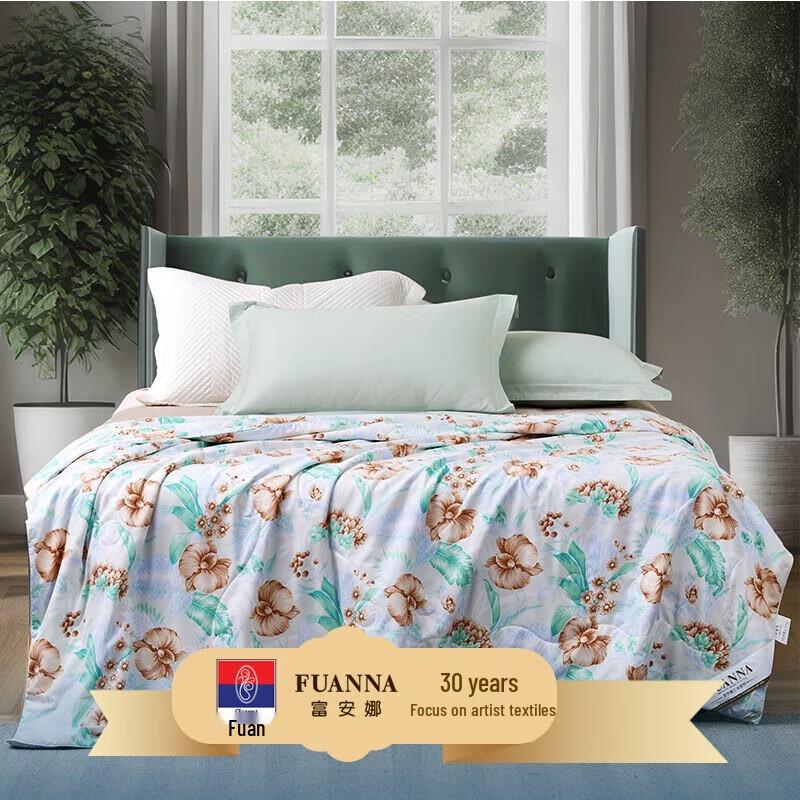 

FUANNA Printed Tussah Silk Summer Quilt