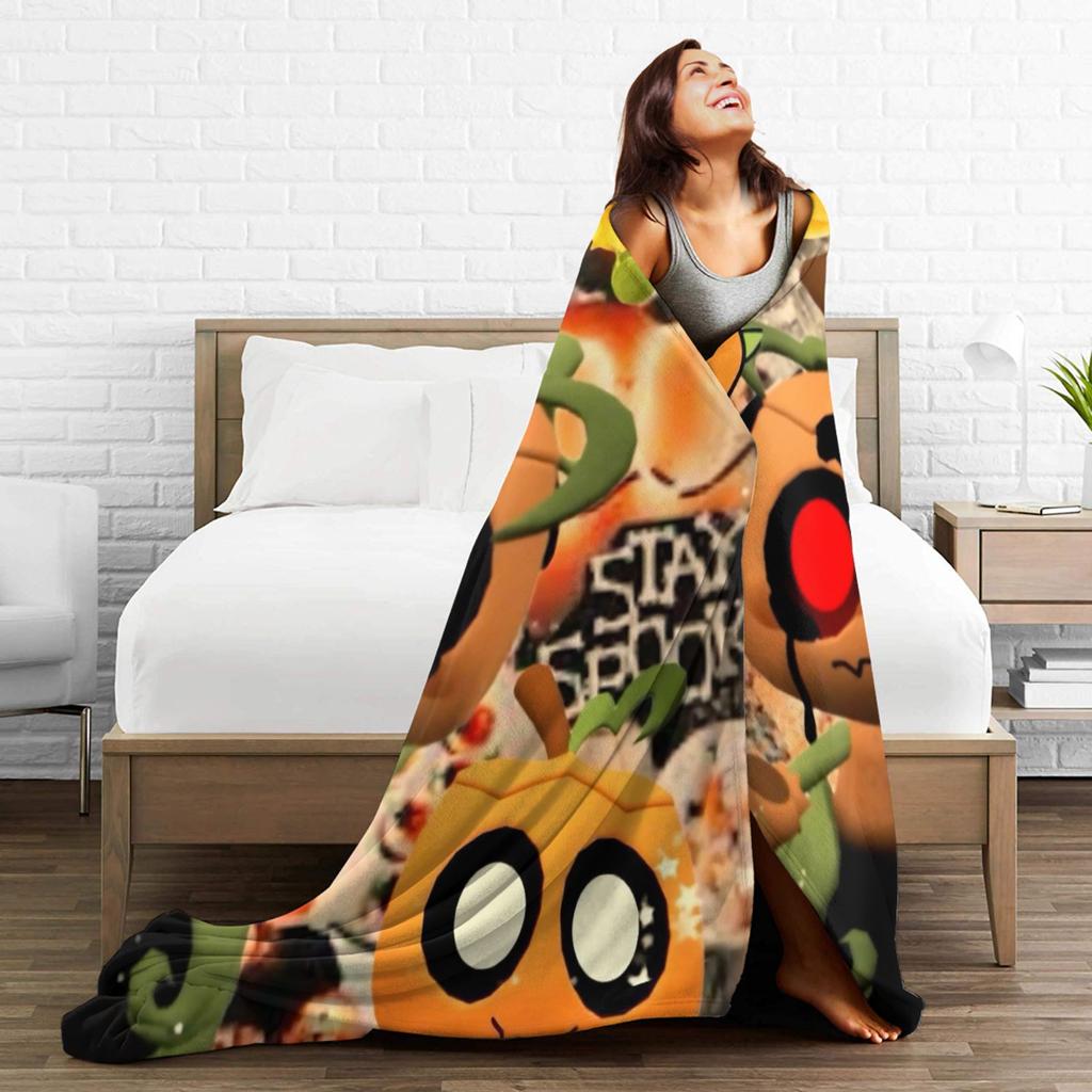 Mantas Calientes de Halloween Dandys World Manta de Felpa para Picnic Manta Gráfica de Franela para Sala de Estar Funda para Cama de Sofá